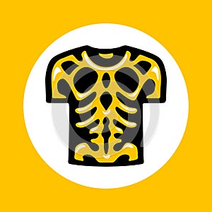 Skeleton pattern t-shirt icon