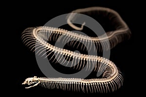 Skeleton of a snake.