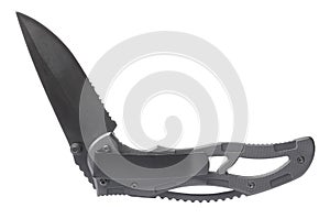 Skeletonized folding tactical knife