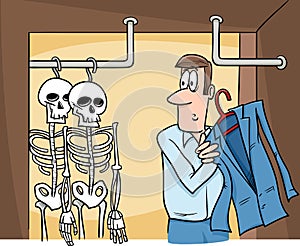 Skeletons in the closet cartoon
