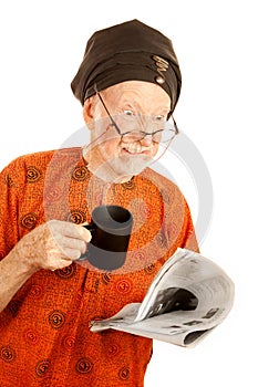 Skeptical New Age Man with Coffee