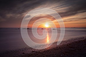 Sker Beach sunset