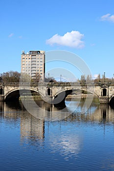 Skerton Bridge over River Lune in Lancaster