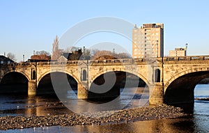 Skerton Bridge over River Lune, Lancaster, UK