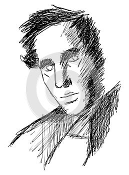 Sketch of Alessandro Manzoni isolated