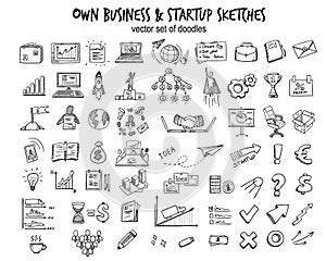 Sketch Business Startup Elements Collection