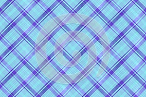 Sketch check seamless textile, symmetry fabric texture tartan. Printout background plaid pattern vector in cyan and indigo colors