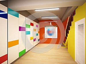 Sketch design of interior hall