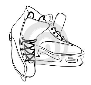 Sketch of the figured skates. photo