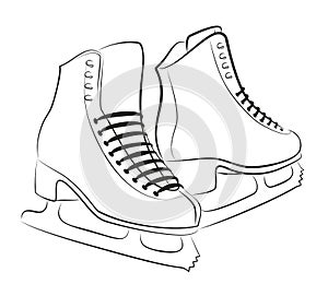 Sketch of the figured skates. photo