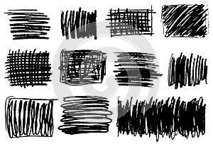Sketch Hatched Rectangles, Scribble Texture Background or Pattern photo