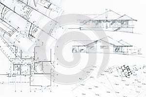 Sketch and house plan blueprints