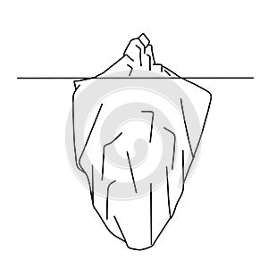 Sketch of iceberg photo