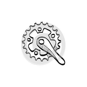 Sketch icon - Bicycle crank set