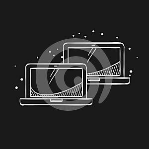 Sketch icon in black - Laptops