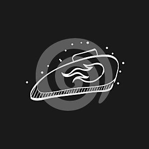 Sketch icon in black - Motorcycle gas tank