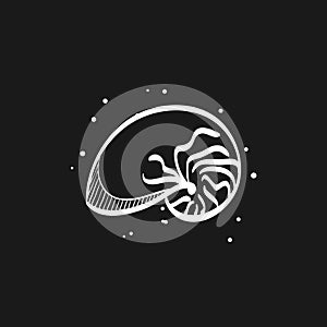 Sketch icon in black - Nautilus