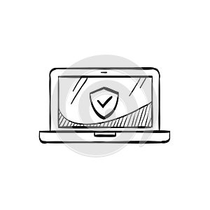 Sketch icon - Laptops antivirus