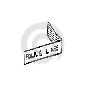 Sketch icon - Police line