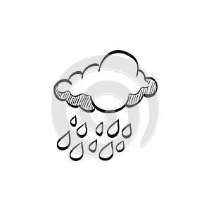 Sketch icon - Rain cloud