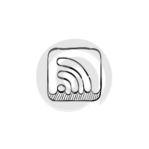 Sketch icon - RSS Feed cup