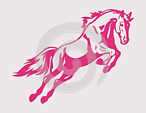 Sketch of Indian Transportation animal Horse silhouette and outline editable illustration
