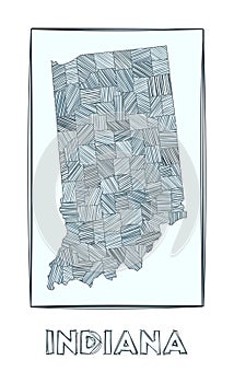 Sketch map of Indiana.