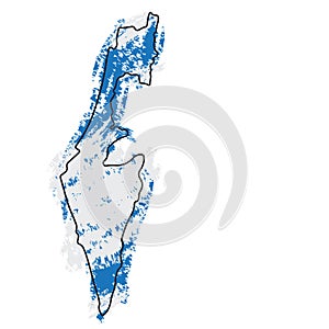 Sketch of a map of Israel