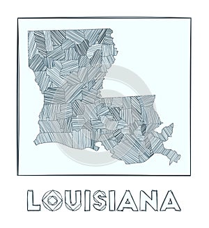 Sketch map of Louisiana.