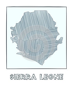 Sketch map of Sierra Leone.
