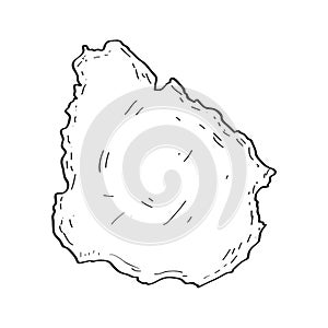 Sketch of a map of Uruguay