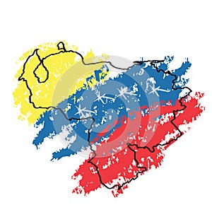 Sketch of a map of Venezuela