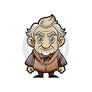 Sketch of Old Man Summarizing Points photo
