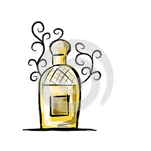 Sketch of perfume bottle for your design