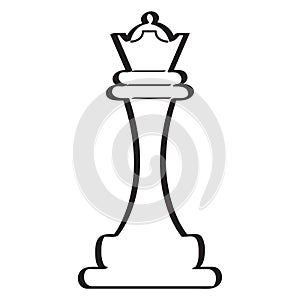 Sketch of a queen chess piece