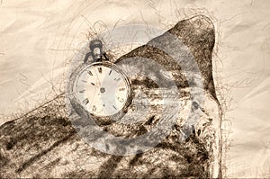 Sketch Showing It is All About the Passage of Time