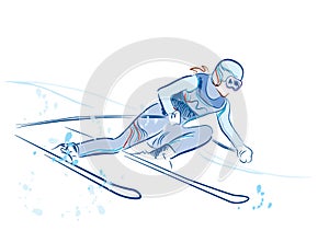 Sketch of the skier