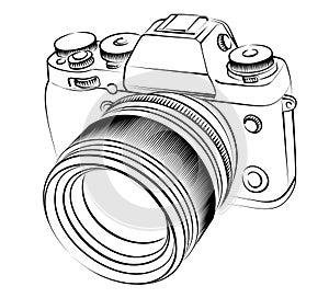 Sketch of the SLR camera.