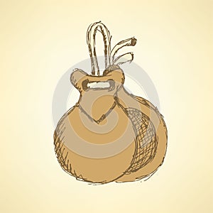 Sketch spanish castanet in vintage style photo