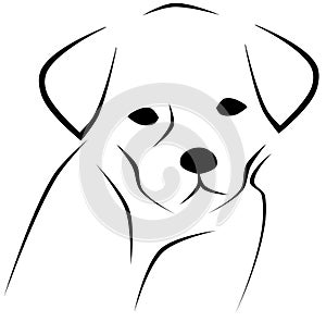 Sketch of a stilyzed dog isolated