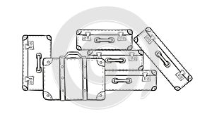 Sketch of the suitcases