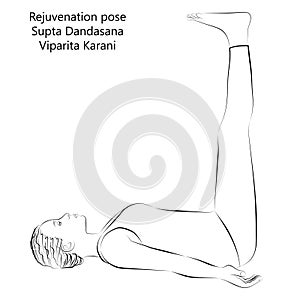 Sketch of Supta Dandasana