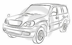 Sketch of the SUV.