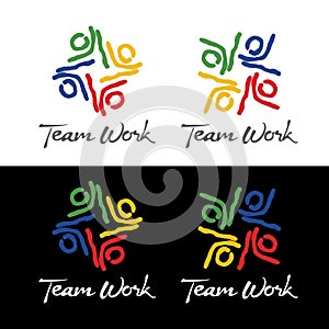Sketch Team work logo