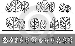 Trees Hand drawn sketch doodle