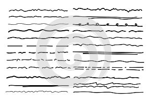Sketch underlines vector. Handwritten marker line. Vector Illustration photo