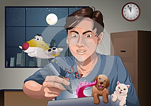 Sketch using pen tablet