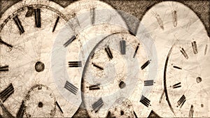 Sketch of a Watch Repair Shop: Effects of Time on Collection of Old Discarded Watch Dials