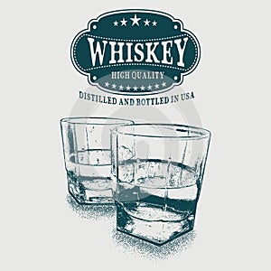 Sketch Whiskey logo and two glasses of beverage