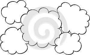 Sketched clouds graphic